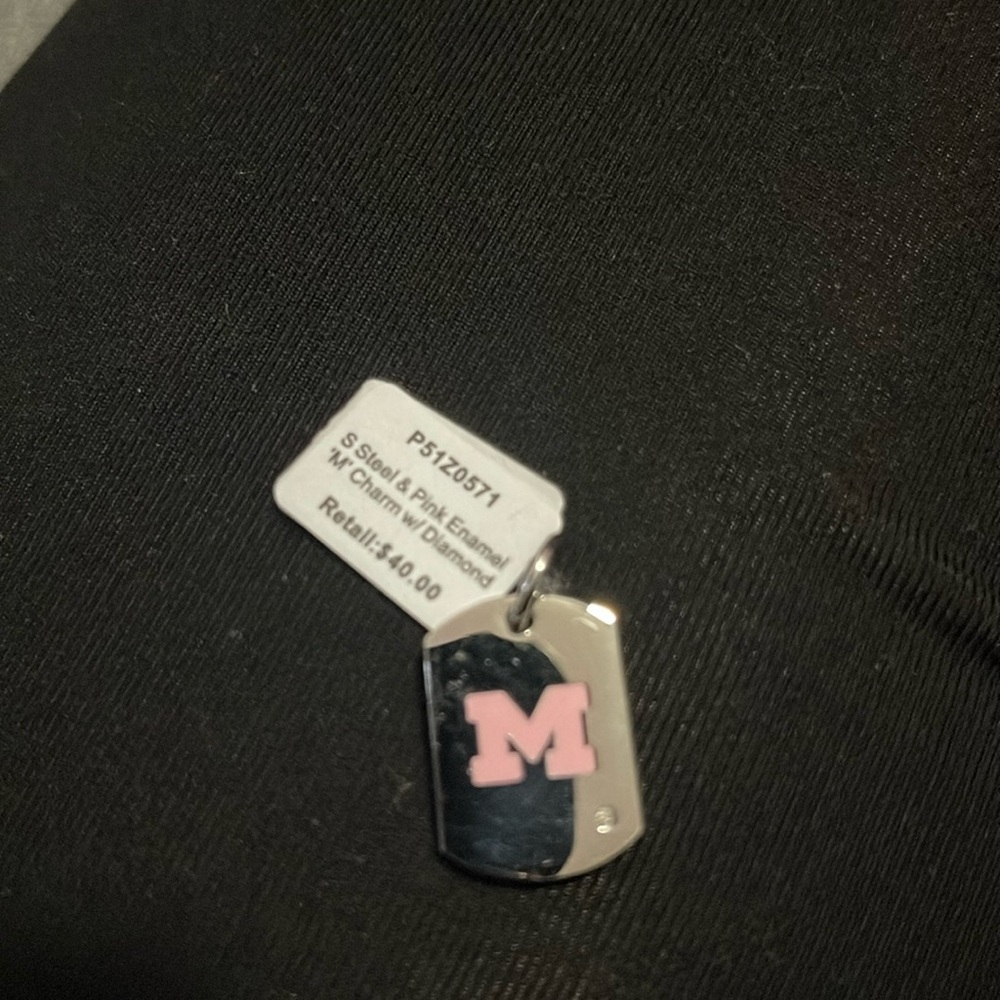 Pink enamel charm